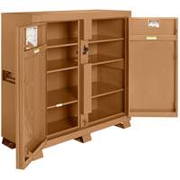 Model 109 Jobsite Cabinet with Padlock, Steel, 47.5 Cubic Feet, Tan Equipment World