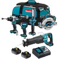 LXT Brushless Cordless 5 Tool Combo Kit, Lithium-Ion, 18 V Equipment World
