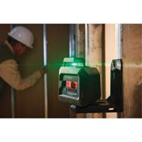 Laser &agrave; lignes crois&eacute;es 360° auto-nivelant &agrave; faisceau vert Equipment World