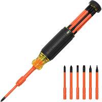 6-in-1 Insulated Auto-Lock Screwdriver, 9-1/2" L, Cushion Grip Handle Equipment World