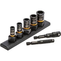 SAE Bolt Biter Extraction Socket Set, 7 Pcs, Impact, 1/4"/3/8" Drive Size Equipment World