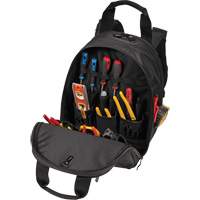 Phantom Collection 36-Pocket Tool Backpack, 11" L x 14-1/2" W, Black, Ballistic/Polyester Equipment World