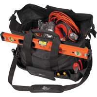 Phantom Collection 18" Contractor's Tool Bag, Ballistic Polyester, 25 Pockets, Black Equipment World