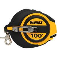Closed Case Long Tape Measure, 100', Imperial Graduations Equipment World
