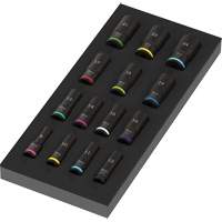 Foam Insert Zyklop B Impaktor Deep Socket Set 1, 15 Pcs, Impact, 3/8" Drive Size, Deep Equipment World