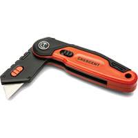 Folding Utility Knife, 1" Blade, Steel Blade, Aluminum Handle Equipment World