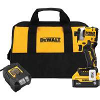 ATOMIC Brushless Cordless 3-Speed Impact Driver Kit, 1/4", 1825 in-lbs Max. Torque, 20 V, Lithium-Ion Equipment World