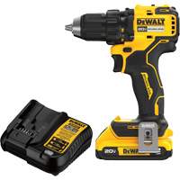 Ensemble de perceuse-visseuse sans fil et sans balai, Lithium-ion, 20 V, Mandrin 1/2" Equipment World