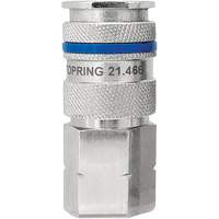QUIKSILVER Industrial Quick Coupler, Nickel Plated Brass, 3/8", Female NPT, 435 PSI Equipment World