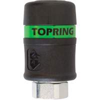 TOPQUIK Ultraflo 7.8 mm Quick Coupler, Polyester Composite, 3/8", Female NPT, 174 PSI Equipment World