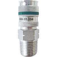 QUIKSILVER Ultraflo 7.8 mm Quick Coupler, Zinc-Plated Steel, 1/2", Male NPT, 362 PSI Equipment World