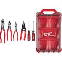 Ensemble de pinces &agrave; prise gain&eacute;e, pince &agrave; d&eacute;nuder et tournevis &agrave; prise coussin&eacute;e avec organisateur PACKOUT Equipment World
