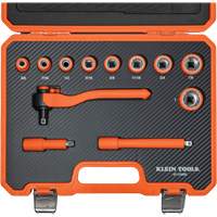 Insulated Ratchet & Socket Set with Case, 1000 V, 12 Pcs Equipment World