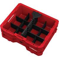 Bac &agrave; profil bas PACKOUT, 15" x 18-5/8" x 6-5/8", Noir/Rouge Equipment World