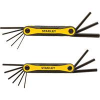 2-Piece Durable Folding Hex Keys, 8 Pcs., Metric & Imperial Equipment World