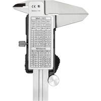 Pied &agrave; coulisse num&eacute;rique, R&eacute;solution de 0,0005" (0,01 mm), 0" - 6" (0 mm - 150 mm) gamme de mesure Equipment World
