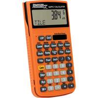 Calculatrice de fournitures orange haute visibilit&eacute; avec &eacute;tui robuste Equipment World