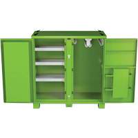 Armoire de rangement d'&eacute;PI sur place, Acier, Vert lime haute visibilit&eacute; Equipment World