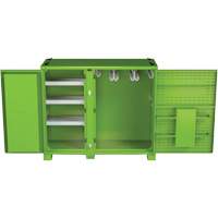 Armoire de rangement d'&eacute;PI sur place, Acier, Vert lime haute visibilit&eacute; Equipment World