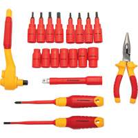 Jeu d'outils isol&eacute;s VDE &agrave; prise 3/8", 1000 V, 20 M Equipment World