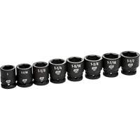 Jeu de douilles SAE &agrave; 6 pans, 8 Mcx, Chocs, Prise de 3/4" Equipment World