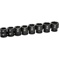 Jeu de douilles m&eacute;triques &agrave; 6 pans, 8 Mcx, Chocs, Prise de 3/4" Equipment World
