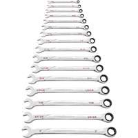 Jeu de cl&eacute;s SAE 120XP Universal Spline XL, Combinaison &agrave; cliquet, 16 morceaux, Imp&eacute;rial Equipment World