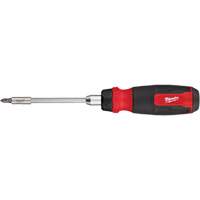 14-in-1 Ratcheting 1/4" Drive Multi-Bit Screwdriver, 10-11/100" L, Cushion Grip Handle Equipment World