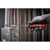 14-in-1 Ratcheting 1/4" Drive Multi-Bit Screwdriver, 10-11/100" L, Cushion Grip Handle Equipment World
