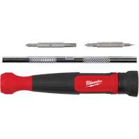 4-in-1 Precision 1/4" Drive Multi-Bit Screwdriver, 5-3/4" L, Cushion Grip Handle Equipment World
