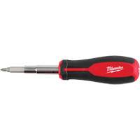 11-in-1 Magnetic 1/4" & 3/8" Drive Multi-Bit Screwdriver, 8" L, Cushion Grip Handle Equipment World