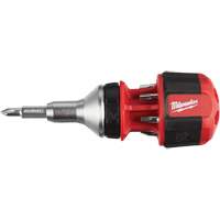 8-in-1 Compact Ratcheting 1/4" Drive Multi-Bit Driver, Cushion Grip Handle Equipment World