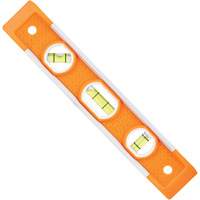 Niveau torpille, 9" lo, Plastique, 3 fioles, Magn&eacute;tique Equipment World