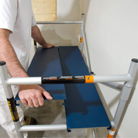 Mobile Work Scaffolding - Mini Scaffoldings, Aluminum Frame, 42" D x 48-1/2" H Equipment World