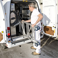 Mobile Work Scaffolding - Mini Scaffoldings, Aluminum Frame, 42" D x 48-1/2" H Equipment World