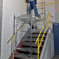 Mobile Work Scaffolding - Maxi Square Scaffolding, Aluminum Frame, 74" D x 75" H Equipment World