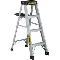 3400 Series Industrial Extra Heavy-Duty Step Ladder, 4', Aluminum, 300 lbs. Capacity, Type 1A Equipment World