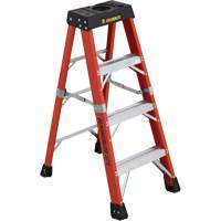 Industrial Extra Heavy-Duty Stepladders (6800 AA Series), 4', Fibreglass, 375 lbs. Capacity, Type 1AA Equipment World