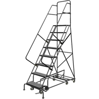 &eacute;chelles roulantes multidirectionnelles, 8 marches, Largeur de la marche 24", Hauteur de la plateforme 80", Acier Equipment World