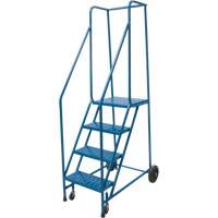 Rolling Step Ladder, 4 Steps, 18" Step Width, 37" Platform Height, Steel VD441 | Equipment World