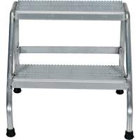 Aluminum Step Stand, 2 Step(s), 22-13/16" W x 24-9/16" L x 20" H, 500 lbs. Capacity VD457 | Equipment World