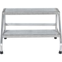 Aluminum Step Stand, 2 Step(s), 32-13/16" W x 24-9/16" L x 20" H, 500 lbs. Capacity VD458 | Equipment World