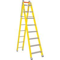 Step to Straight Ladder, 13.8', Fibreglass, 375 lbs., CSA Grade 1AA Equipment World
