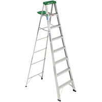 Step Ladder with Pail Shelf, 8', Aluminum, 225 lbs. Capacity, Type 2 VD566 | Equipment World