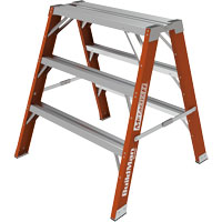 Buildman Step-up Workbench, 3' H x 34.75" W x 33.25" D, 300 lbs. Capacity, Fibreglass Equipment World