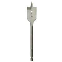 Flat Boring Bit, 1-1/8" Diameter, 1/4" Hex Shank, 6" Length Equipment World