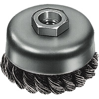 Knot Wire Cup Brush, 3" Dia. x 5/8"-11 Arbor Equipment World