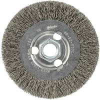 Crimped Wire Wheel, 4" Dia., 0.12" Fill, 5/8"-11 Arbor Equipment World