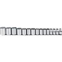 Socket Set, 15 Pcs, 1/2" Drive Size Equipment World