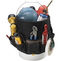 48-Pocket Bucket Buddy, 6" L x 11" W x 12" H, Polyester, Black Equipment World